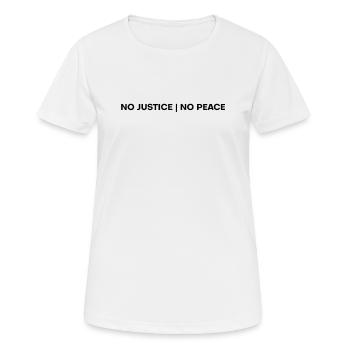 Black Lives Matter - Pas de justice, pas de paix - T-shirt respirant Femme - blanc - Devant - AI Model Female 172 dark (172cm)