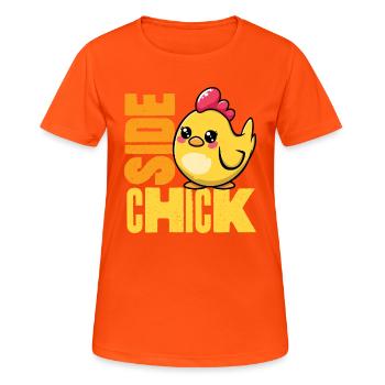 Côté poussin - T-shirt respirant Femme - orange néon - Devant - AI Model Female 172 dark (172cm)