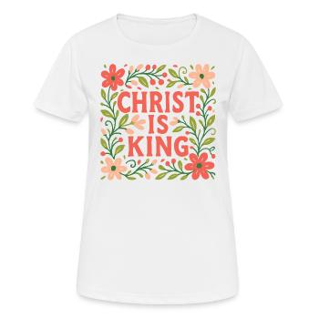 Jesus Ist König Christliche Glaubensfrau - Frauen T-Shirt atmungsaktiv - Weiß - Vorne - AI Model Female 172 dark (172cm)