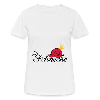 Schnecke Schrift Krone - Frauen T-Shirt atmungsaktiv - Weiß - Vorne - AI Model Female 172 dark (172cm)