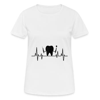 Heartbeat Dentist Dentisterie dentaire Dentistes - T-shirt respirant Femme - blanc - Devant - AI Model Female 172 dark (172cm)