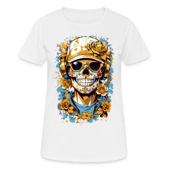 Sugar Skull - Women's Breathable T-Shirt - white - Front - AI Model Female 172 dark (172cm)