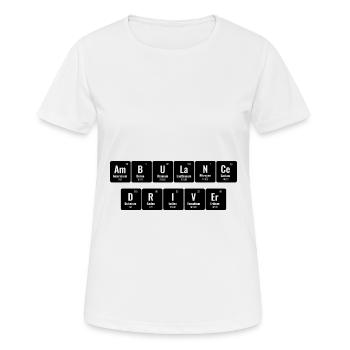Ambulance Driver Periodic Table Of Elements EMS Pa - Women's Breathable T-Shirt - white - Front - AI Model Female 172 dark (172cm)