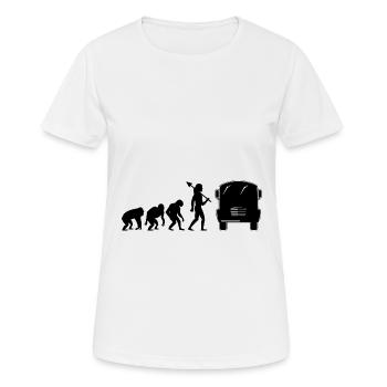 Evolution Bus School Bus Driver Driving Busman - Women's Breathable T-Shirt - white - Front - AI Model Female 172 dark (172cm)