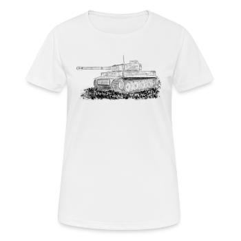 WW2 Tank Tiger I - Women's Breathable T-Shirt - white - Front - AI Model Female 172 dark (172cm)