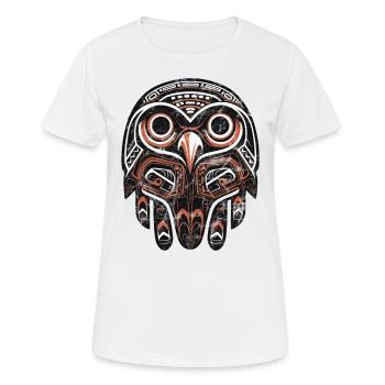 Eagle Haida Indian Symbol Bird Animal Totem Falcon - Women's Breathable T-Shirt - white - Front - AI Model Female 172 dark (172cm)