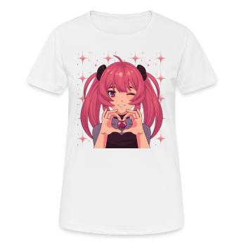 Manga Otaku Anime japonais Cadeau - T-shirt respirant Femme - blanc - Devant - AI Model Female 172 dark (172cm)