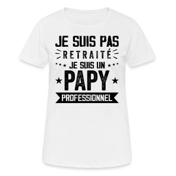 Nicht Retreat Opa Professional Opa Geschenk - Frauen T-Shirt atmungsaktiv - Weiß - Vorne - AI Model Female 172 dark (172cm)