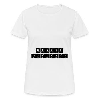 Periodisches System der Elemente Labrador Retriever La - Frauen T-Shirt atmungsaktiv - Weiß - Vorne - AI Model Female 172 dark (172cm)