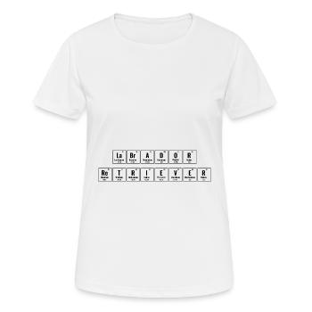 Periodisches System der Elemente Labrador Retriever La - Frauen T-Shirt atmungsaktiv - Weiß - Vorne - AI Model Female 172 dark (172cm)