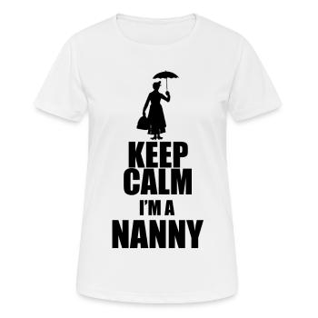 Keep calm I'm a nanny - Women's Breathable T-Shirt - white - Front - AI Model Female 172 dark (172cm)