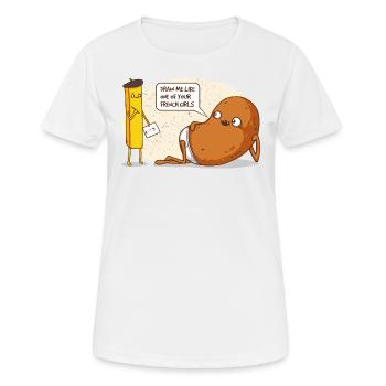 Kartoffel - Frauen T-Shirt atmungsaktiv - Weiß - Vorne - AI Model Female 172 dark (172cm)