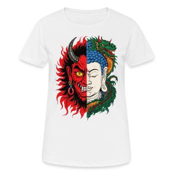 Le mal et Dieu - T-shirt respirant Femme - blanc - Devant - AI Model Female 172 dark (172cm)