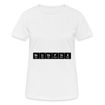Periodisches System der Elemente Hubschrauberpilot Chop - Frauen T-Shirt atmungsaktiv - Weiß - Vorne - AI Model Female 172 dark (172cm)