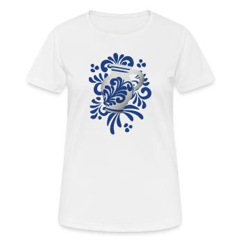 Lustige Geschenkidee Apfelwein, Äppler aus Bembel - Frauen T-Shirt atmungsaktiv - Weiß - Vorne - AI Model Female 172 dark (172cm)