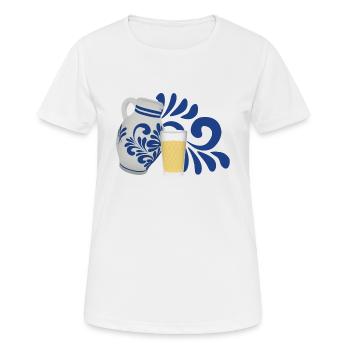 Lustige Geschenkidee Apfelwein, Äppler aus Bembel - Frauen T-Shirt atmungsaktiv - Weiß - Vorne - AI Model Female 172 dark (172cm)