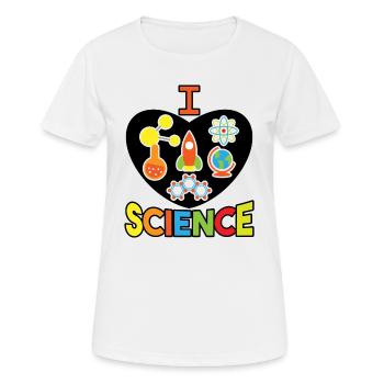 Wissenschaft, Informatik, Mathe, Biologie, Chemie - Frauen T-Shirt atmungsaktiv - Weiß - Vorne - AI Model Female 172 dark (172cm)
