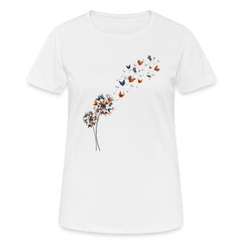Pusteblume Chicken Gift Gardener - Women's Breathable T-Shirt - white - Front - AI Model Female 172 dark (172cm)