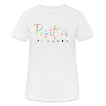 État d’ positif - Restez positif - T-shirt respirant Femme - blanc - Devant - AI Model Female 172 dark (172cm)
