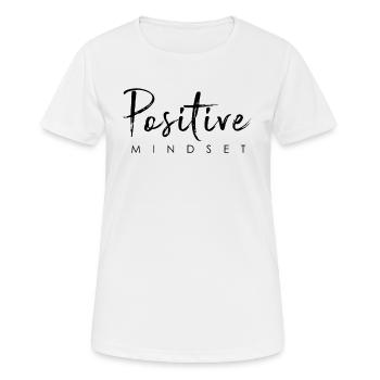 État d’ positif - Restez positif - T-shirt respirant Femme - blanc - Devant - AI Model Female 172 dark (172cm)
