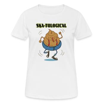 SKA-TOLOGICAL - T-shirt respirant Femme - blanc - Devant - AI Model Female 172 dark (172cm)