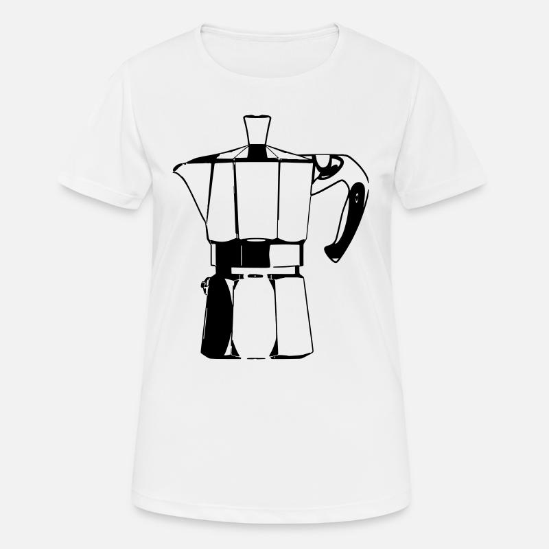 Espresso machine black - Women's Breathable T-Shirt - white