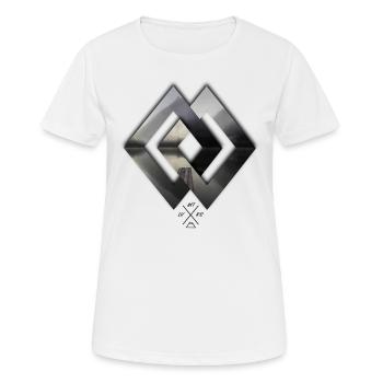 Raute, Berchtesgaden, Hintersee, brouillard matinal - T-shirt respirant Femme - blanc - Devant - AI Model Female 172 dark (172cm)