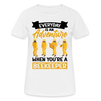 Apiculture Cours d’apiculture Association des apiculteurs Apiculteurs - T-shirt respirant Femme - blanc - Devant - AI Model Female 172 dark (172cm)