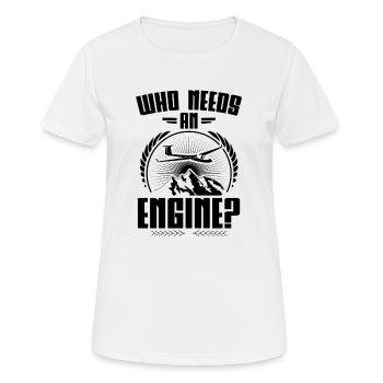 Glider | Glider flight glider pilot gift - Women's Breathable T-Shirt - white - Front - AI Model Female 172 dark (172cm)