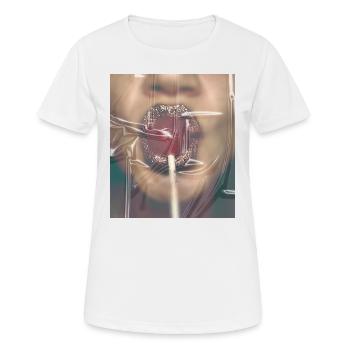 Lolli lippen Glitzer - Frauen T-Shirt atmungsaktiv - Weiß - Vorne - AI Model Female 172 dark (172cm)