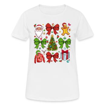 Noël Coquette Noël, Sapin de Noël - T-shirt respirant Femme - blanc - Devant - AI Model Female 172 dark (172cm)