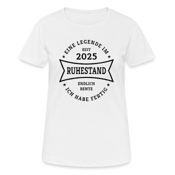 Retraite 2025 Une légende du cadeau de retraite - T-shirt respirant Femme - blanc - Devant - AI Model Female 172 dark (172cm)