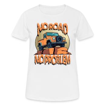 Conducteur de véhicule hors route - T-shirt respirant Femme - blanc - Devant - AI Model Female 172 dark (172cm)