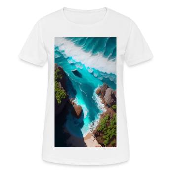 Ocean - Women's Breathable T-Shirt - white - Front - AI Model Female 172 dark (172cm)