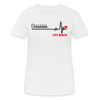 Herzchirurgie Überlebende Bekleidung Herzschlag - Frauen T-Shirt atmungsaktiv - Weiß - Vorne - AI Model Female 172 dark (172cm)
