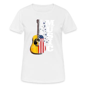 Métropole Banjo Musique country Rock Musique - T-shirt respirant Femme - blanc - Devant - AI Model Female 172 dark (172cm)