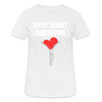 Bientôt en bonne santé patient infarctus du myocarde santé - T-shirt respirant Femme - blanc - Devant - AI Model Female 172 dark (172cm)
