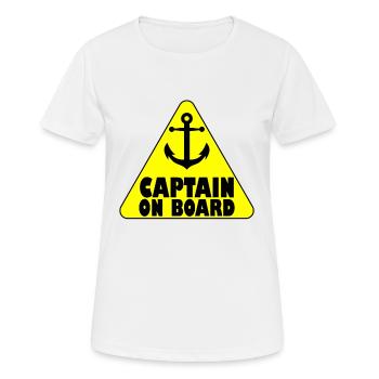 Capitaine à bord de l'ancre, capitaine, fête d'anniversaire, - T-shirt respirant Femme - blanc - Devant - AI Model Female 172 dark (172cm)