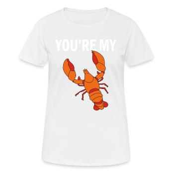 Homard, homard, écrevisse sous-marine, homard - T-shirt respirant Femme - blanc - Devant - AI Model Female 172 dark (172cm)