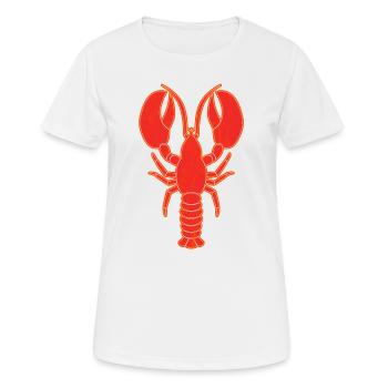 Homard, homard, écrevisse sous-marine, homard - T-shirt respirant Femme - blanc - Devant - AI Model Female 172 dark (172cm)
