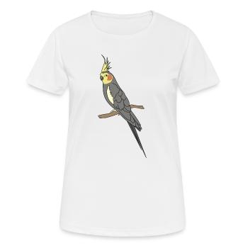 Cockatiel Angeblich Strauß, GawkClothing, Ornitolo - Frauen T-Shirt atmungsaktiv - Weiß - Vorne - AI Model Female 172 dark (172cm)