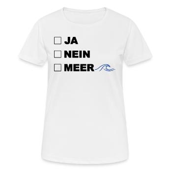 Meer - Frauen T-Shirt atmungsaktiv - Weiß - Vorne - AI Model Female 172 dark (172cm)