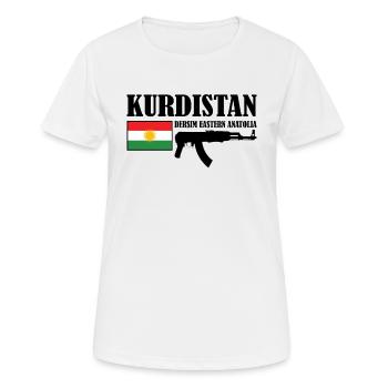Dersim Kurdistan. Kurdistan libre - T-shirt respirant Femme - blanc - Devant - AI Model Female 172 dark (172cm)