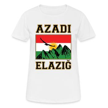 Kurdistan Azadi Elazig. Kurdistan gratuit - T-shirt respirant Femme - blanc - Devant - AI Model Female 172 dark (172cm)