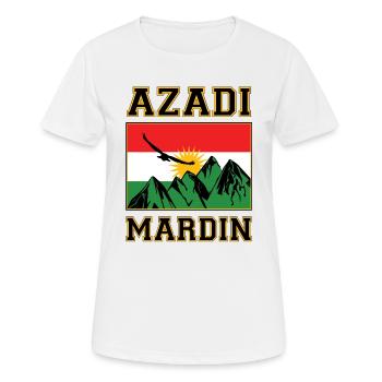 Kurdistan Mardin. Kurdish Flag. Azadi Merdin - T-shirt respirant Femme - blanc - Devant - AI Model Female 172 dark (172cm)