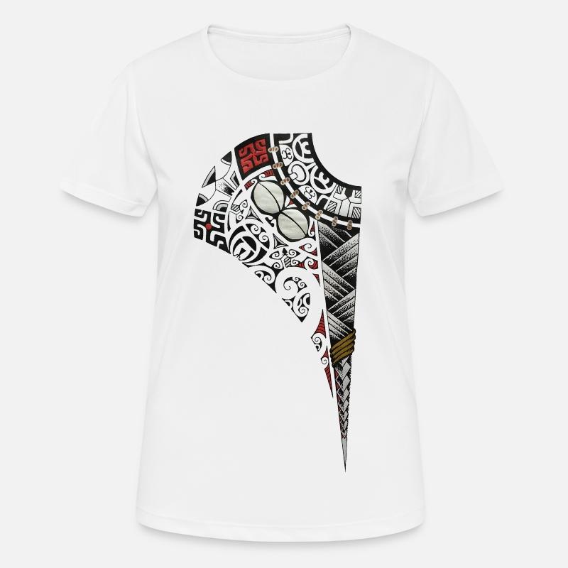Polynesia tattoo design "CedMa" - Women's Breathable T-Shirt - white