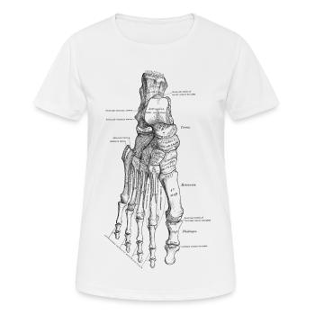 Menschlicher Körper - Fuß - Frauen T-Shirt atmungsaktiv - Weiß - Vorne - AI Model Female 172 dark (172cm)