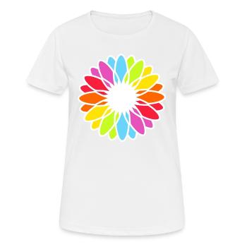 Rainbow Blossom Mandala - Women's Breathable T-Shirt - white - Front - AI Model Female 172 dark (172cm)