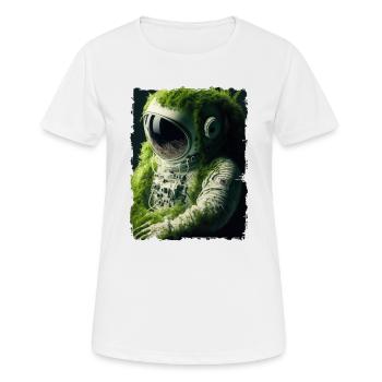 Astronaut grass overgrown - Women's Breathable T-Shirt - white - Front - AI Model Female 172 dark (172cm)