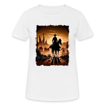 Western Cowboy Dessert - Women's Breathable T-Shirt - white - Front - AI Model Female 172 dark (172cm)